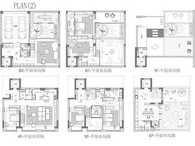 别墅 410平别墅 方案图 平面图