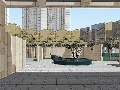 新中式展示区景观入口大门 简约风格 深圳