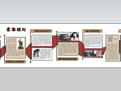 新中式革命历史展厅文化墙