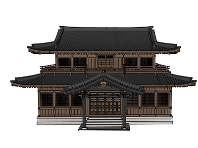 日式古建筑 唐朝建筑 古建筑 木建筑
