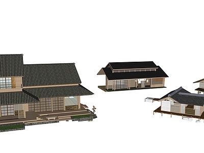 日式民宿建筑 建筑