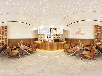 现代简约奶茶店