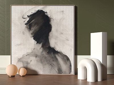 现代艺术画 展厅