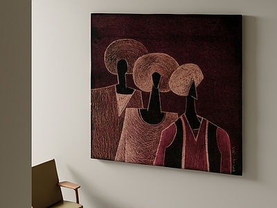 极简卧室挂画 中古挂画 客厅挂画 人物挂画 油画 卧室挂画