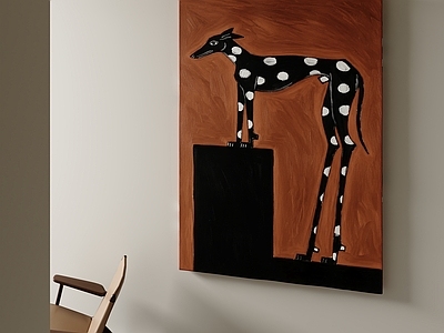 现代简约儿童挂画 现代挂画 动物挂画 卧室挂画 儿童挂画 油画