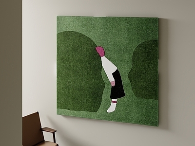 现代简约儿童挂画 奶油挂画 儿童挂画 卧室挂画 绿色挂画 油画