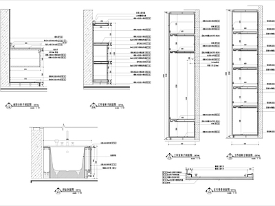 柜体节点 柜体 家具 柜体结构施工图