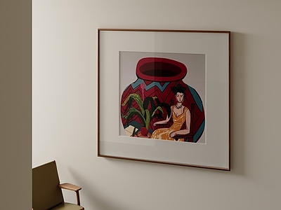 中古风儿童挂画 美式挂画 卧室挂画 人物挂画 书房挂画 油画