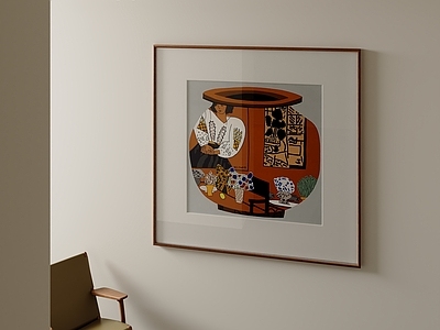 中古风油画 美式挂画 法式挂画 油画 卧室挂画 书房挂画