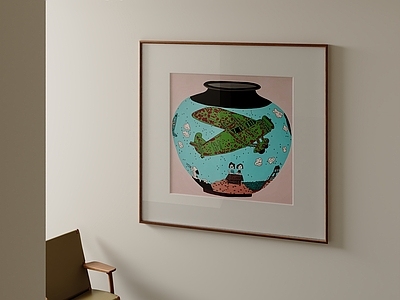 现代简约儿童挂画 美式挂画 儿童挂画 卧室挂画 油画 多巴胺