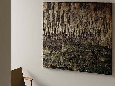 侘寂抽象画 意式挂画 轻奢挂画 油画 抽象挂画 卧室挂画