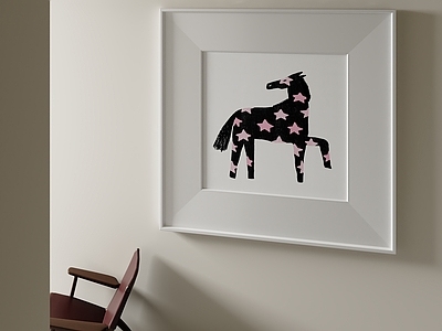 现代简约儿童挂画 现代挂画 儿童挂画 卧室挂画 动物挂画 油画