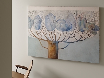 极简儿童挂画 奶油挂画 卧室挂画 儿童挂画 油画 抽象画