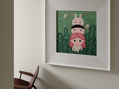 现代简约儿童挂画 现代挂画 卧室挂画 儿童挂画 油画 卡通挂画