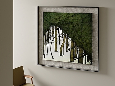 极简儿童挂画 现代挂画 卧室挂画 绿色挂画 儿童挂画 油画