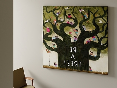北欧儿童挂画 现代挂画 儿童挂画 卧室挂画 油画 抽象画