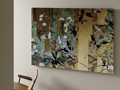 中古风油画 宋式挂画 客厅挂画 民宿挂画 油画 抽象画