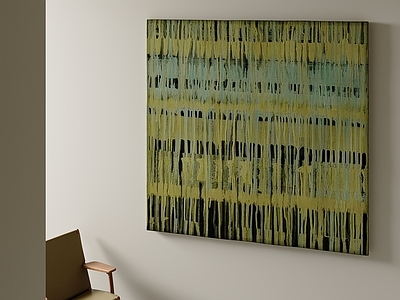 极简儿童挂画 意式挂画 卧室挂画 绿色挂画 油画 抽象画