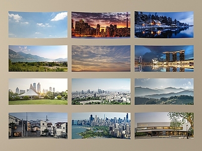 现代主义外景 环绕背景户外背景 城市背景绿植背景