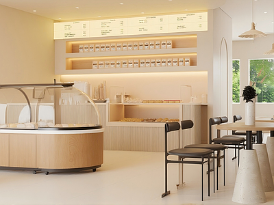 奶油风甜品面包店 奶油简约蛋糕店