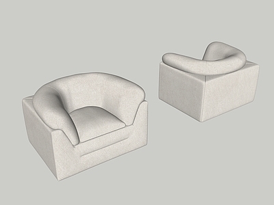 奶油风单人沙发 Tacchini Butter Armchair 单人布艺沙发 扶手椅