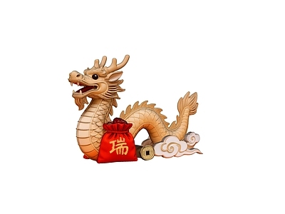 新中式雕塑摆件 动物 龙
