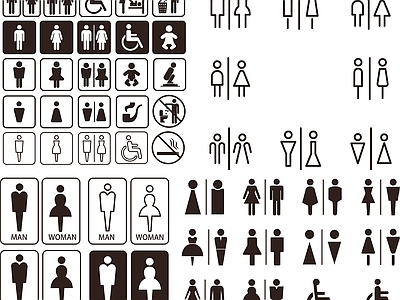 其他图库 图标 线稿 纹理 贴图 卫生间
