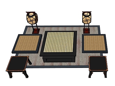 新中式休闲桌椅 围棋 棋桌 围棋桌