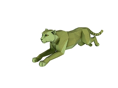 现代雕塑 猎豹 雕塑 美陈 摆件 AI渲染
