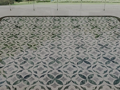 极简主义地面拼花 现代地面石材拼花