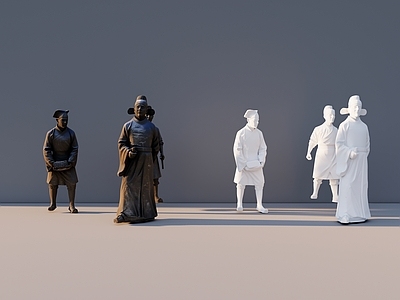 新中式雕塑摆件 古代人物雕塑 人物雕塑
