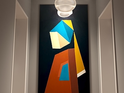 极简主义玄关 人物画 玄关画 装饰画