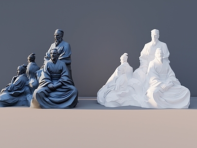新中式雕塑摆件 古代人文雕塑 古代人物雕塑 人物雕塑