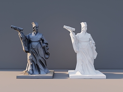 新中式雕塑摆件 古代人物雕塑 人物雕塑