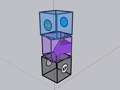 现代BOX入口引号装置 景观装置