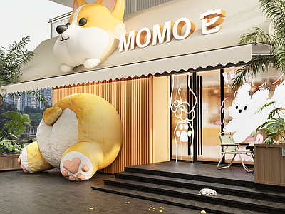 奶油风宠物店 网红猫咖狗咖店铺 网红宠物店 网红打卡咖啡厅 红简餐西餐店铺 网红蛋糕甜品店