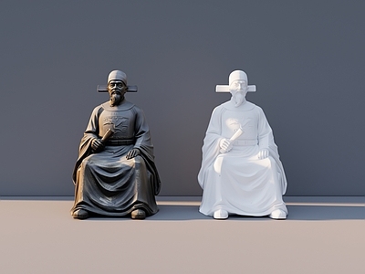 新中式雕塑摆件 古代人物雕塑 人物雕塑 古代人物