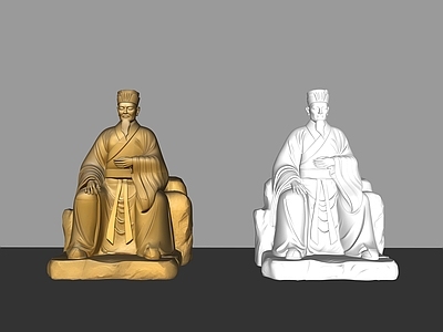 新中式雕塑摆件 古代人物雕塑 人物雕塑