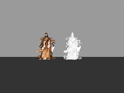 新中式雕塑摆件 古代人物 古代人物雕塑 人物雕塑