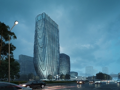 现代主义艺术风格建筑 现代异形办公楼