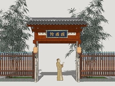 新中式大门 古建大门 宋韵建筑大门 影视民居大门 入户院门