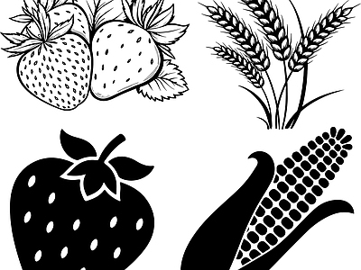 其他图库 线稿 花纹 贴图 纹理 蔬菜