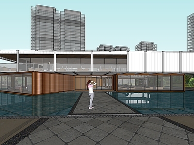 现代售楼处建筑