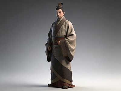 新中式虚拟人物 西汉 贵族 男子 古装 美陈