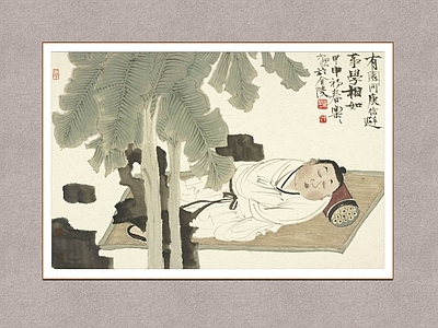 新中式画框 学相如 人物画 徐乐乐 国画 装饰画