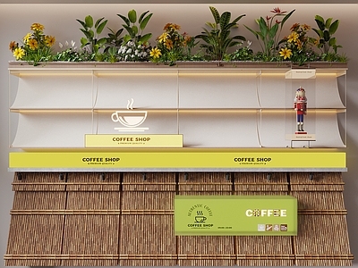 现代门头 门头门面 咖啡店门头 招牌灯箱 广告灯箱 奶茶店门头