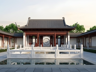 传统园林风格四合院