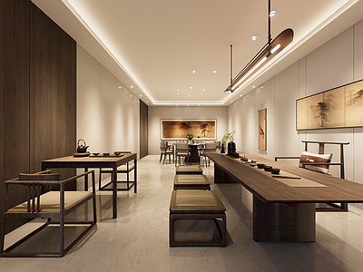 新中式中餐厅 中餐厅 家具展厅 餐饮包间 餐厅包房 酒店包房