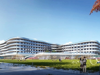 现代主义学校外观 现代学校