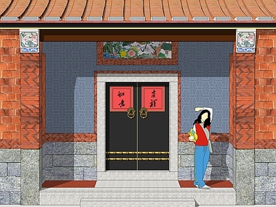 闽南传统民居风格乡村民房 闽南民居建筑 闽南民房 乡村民居建筑